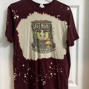 Graphic Maroon and Cream T-Shirt